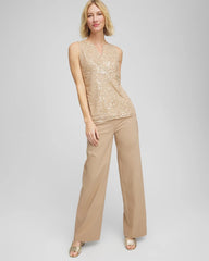 Chico's Women | Petite Brigitte™ Slim Wide-Leg Pants CATTAIL BROWN