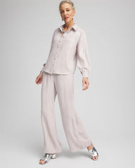 Chico's Women | Petite Sequin Wide Leg Pant HELIUM