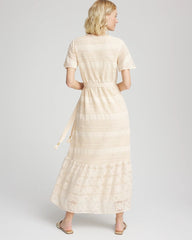 Chico's Women | Crochet-Lace Maxi Dress GLISTENING SAND