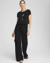 Chico's Women | Petite Travelers™ Cap Sleeve Jumpsuit TRAVELERS BLACK