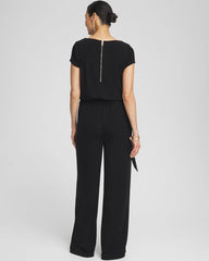 Chico's Women | Petite Travelers™ Cap Sleeve Jumpsuit TRAVELERS BLACK