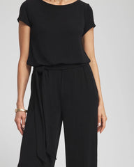 Chico's Women | Petite Travelers™ Cap Sleeve Jumpsuit TRAVELERS BLACK