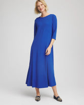Chico's Women | Petite Seamed Crepe Maxi Dress COBALT STONE