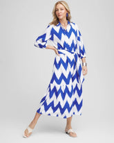 Chico's Women | Petite Chevron Striped Shirtdress ALABASTER