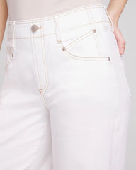Chico's Women | Petite No Stain Pull-On Wide Leg Cropped Jeans ALABASTER