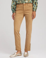 Chico's Women | Petite Girlfriend Slim Ankle Jeans CARAMEL APPLE