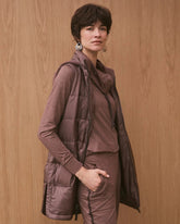 Chico's Women | Zenergy® Quilted Hooded Vest WALNUT