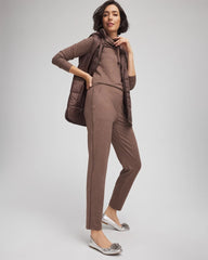 Chico's Women | Zenergy® Cloud Satin Trim Pants WALNUT