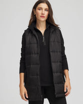Chico's Women | Zenergy® Quilted Hooded Vest BLACK