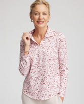 Chico's Women | Zenergy® UPF Printed Zip-Front Pullover ROSE SMOKE