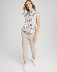 Chico's Women | Zenergy® UPF Floral Shirt TIBET TAUPE