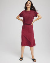 Chico's Women | Zenergy® UPF Bungee-Hem Pull-On Skirt RUSSET RED