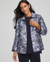 Chico's Women | Travelers™ Jacquard Swirl Jacket TRAVELERS INDIA INK