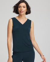 Chico's Women | Travelers™ Convertible Tank TEAL SHADOW