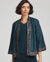 Chico's Women | Travelers™ Collection Crystal Crushed Reversible Jacket TEAL SHADOW