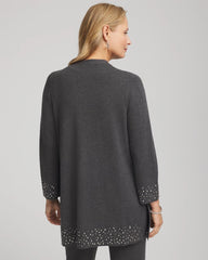 Chico's Women | Travelers™ Rhinestone Cardigan GRAPHITE GRAY
