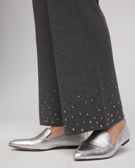 Chico's Women | Travelers™ Embellished Straight-Leg Pants GRAPHITE GRAY