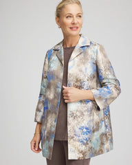 Chico's Women | Travelers™ Collection Watercolor Jacquard Jacket WALNUT
