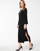 Chico's Women | Travelers™ Side-Slit Maxi Skirt TRAVELERS BLACK