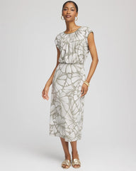 Chico's Women | Travelers™ Knit Jersey Day Dress DUSTY OLIVE