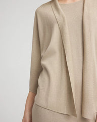 Chico's Women | Travelers™ Collection Metallic Knit Cardigan CHAMPAGNE
