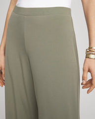 Chico's Women | Travelers™ Knit Wide-Leg Pants DUSTY OLIVE
