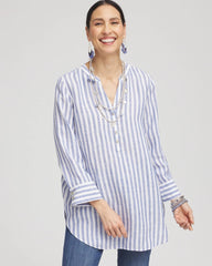 Chico's Women | No Iron™ Linen Tunic INDIGO