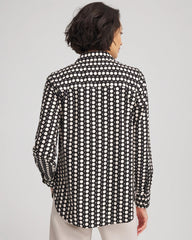 Chico's Women | No Iron™ Printed Sateen Shirt BLACK