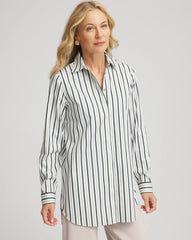 Chico's Women | No Iron™ Striped Shirt SAGE MEADOW