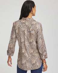 Chico's Women | No Iron™ Leopard Print Shirt GLISTENING SAND