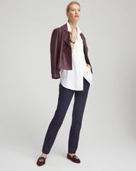 Chico's Women | Shadow Stripe Brigitte™ Slim Pull-On Pants PASSPORT BLUE