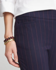 Chico's Women | Shadow Stripe Brigitte™ Slim Pull-On Pants PASSPORT BLUE
