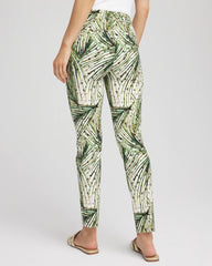 Chico's Women | Brigitte™ Slim Ankle Palm-Print Pants ECRU