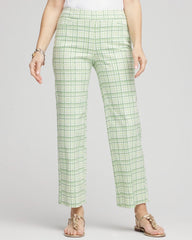 Chico's Women | Brigitte™ Wide Leg Plaid Cropped Pants MOROCCAN MINT