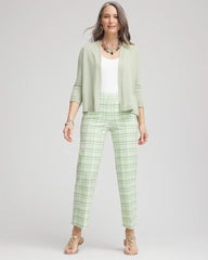 Chico's Women | Brigitte™ Wide Leg Plaid Cropped Pants MOROCCAN MINT