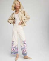 Brigitte™ Paisley Wide-Leg Cropped Pants
