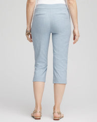 Chico's Women | Brigitte™ Cross Dye Capri Pants BLUE PEARL