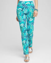 Chico's Women | Brigitte™ Tropical Slim Leg Pants SEASPRAY