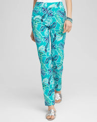 Chico's Women | Brigitte™ Tropical Slim Leg Pants SEASPRAY