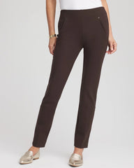 Chico's Women | Juliet Slim Trim Detail Ankle Pants COCOA BEAN