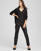 Chico's Women | Juliet Black Foiled Slim Ankle Pants BLACK