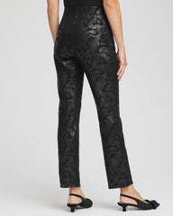Chico's Women | Juliet Black Foiled Slim Ankle Pants BLACK