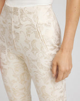 Chico's Women | Juliet Golden Foiled Slim Ankle Pants ENGLISH CREAM