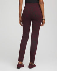 Chico's Women | Circle Jacquard Juliet Slim Ankle Pants BLACK