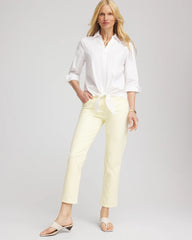 Chico's Women | Girlfriend Cropped Jeans PANNA COTTA