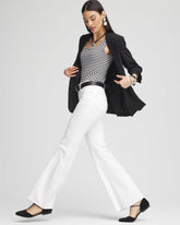 Chico's Women | Girlfriend No Stain Frayed Flared Jeans ALABASTER