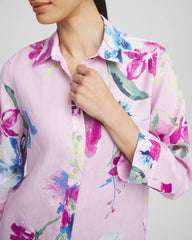 Chico's Women | No Iron™ Floral Linen Shirt ORCHID BLOSSOM