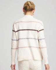 Chico's Women | Sequined Stripe Pullover Sweater ENGLISH CREAM