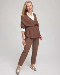 Chico's Women | Lightweight Juliet Straight Ankle Pants DRIED MUSHROOM
