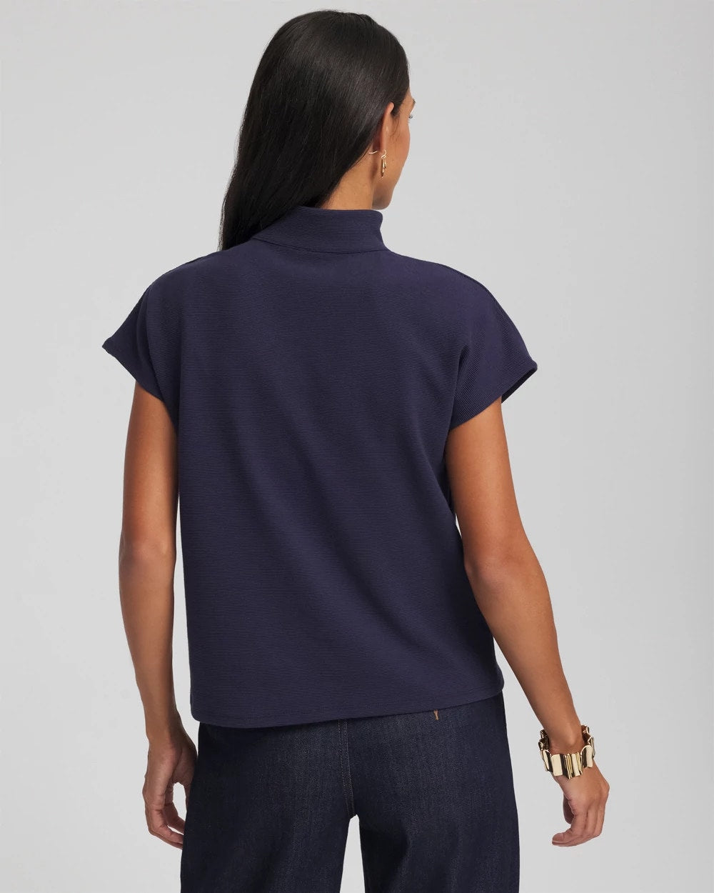 Chico's Women | Ottoman Cap Sleeve Tee PASSPORT BLUE